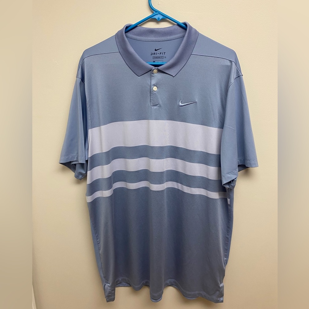 XL blue nike fry fit standard fit golf polo